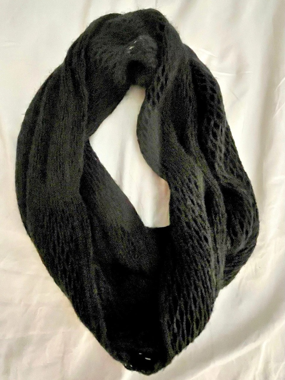 Black Knit Infinity Scarf
